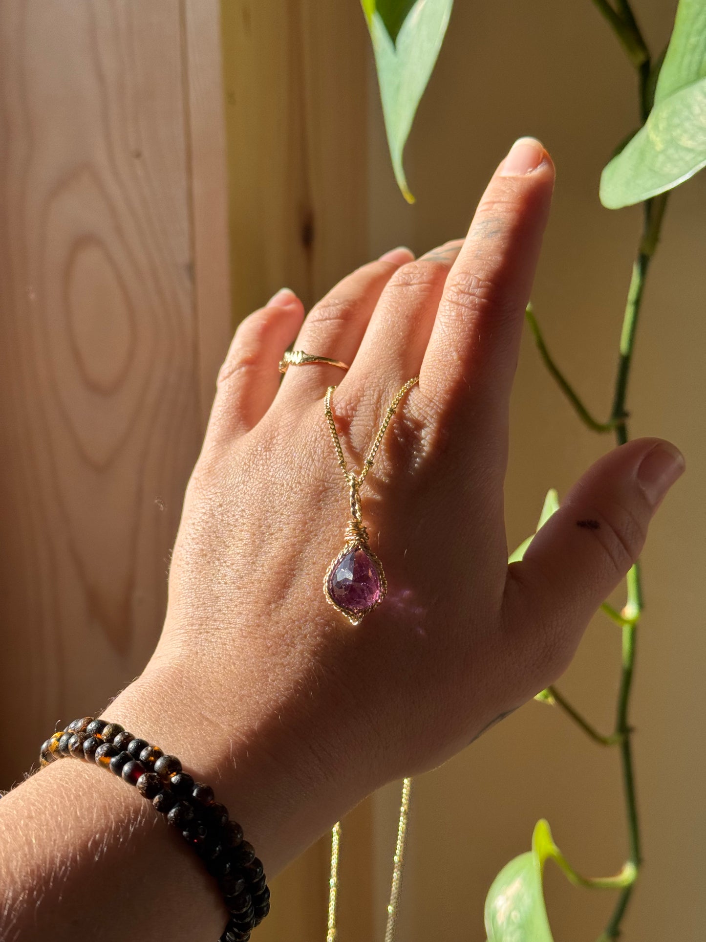 Specialty Faceted Amethyst ~ 14k Gold