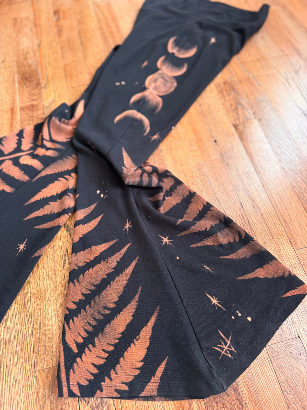 NEW Size Large Moon Phase Organic Cotton Bell Bottoms