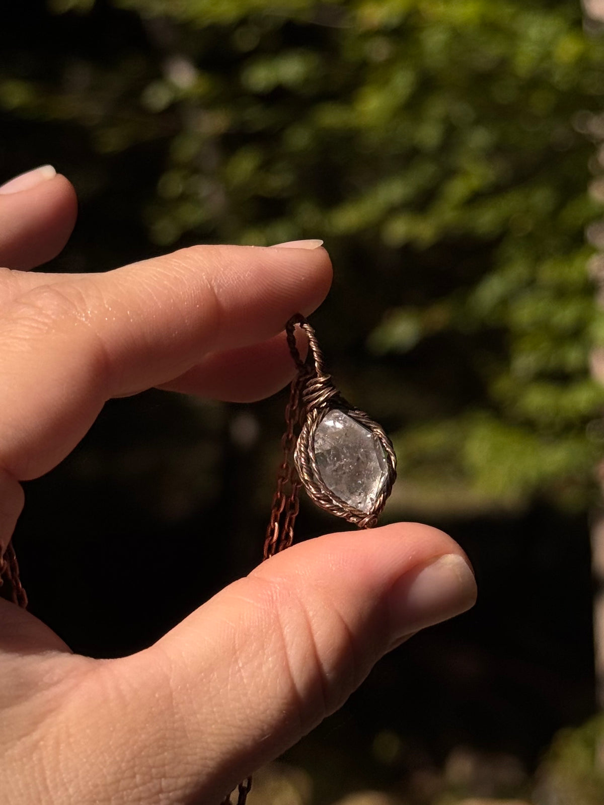 Wee Herkimer Diamond in Copper