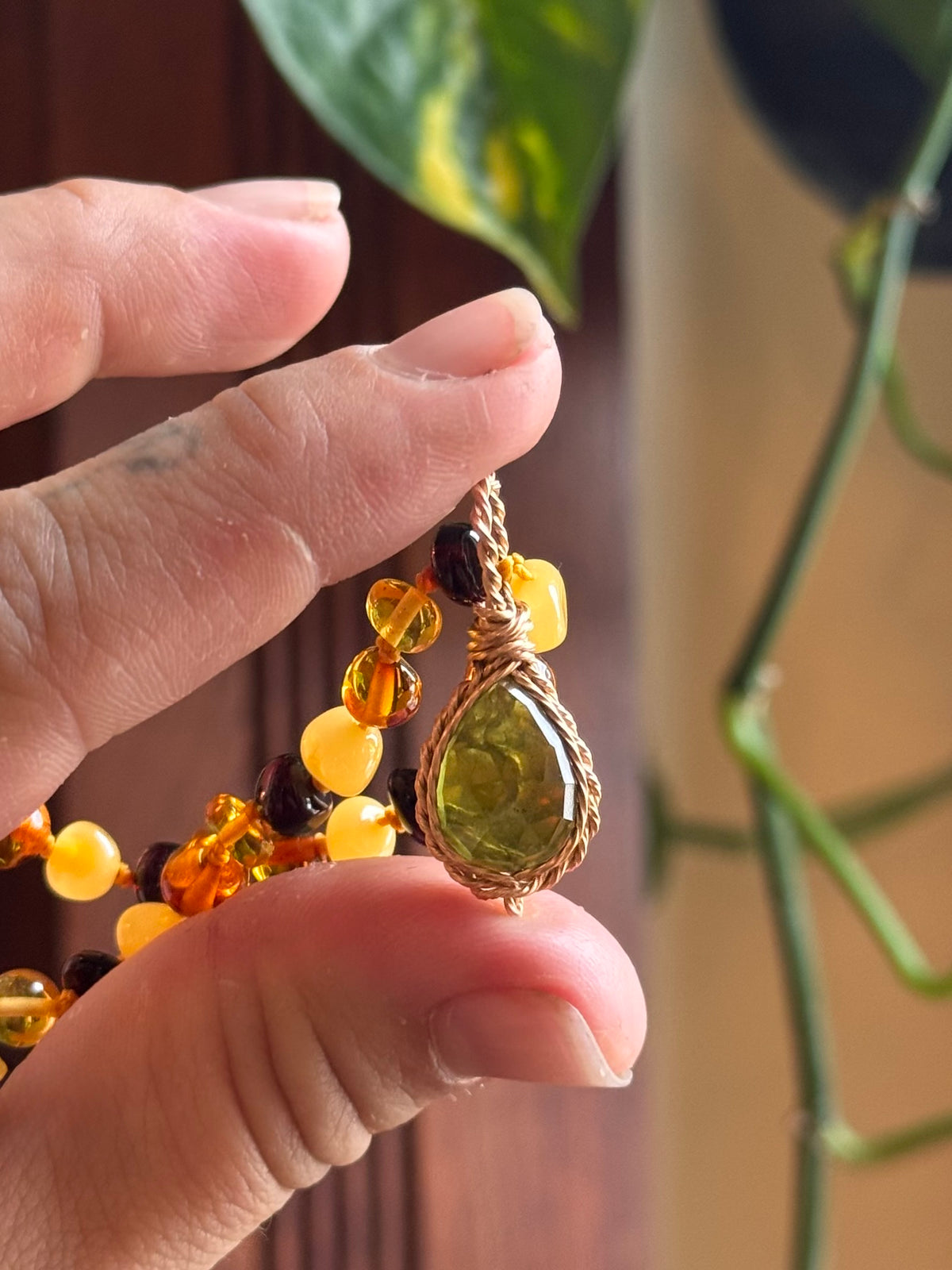New Green Vesuvianite customizable necklaces