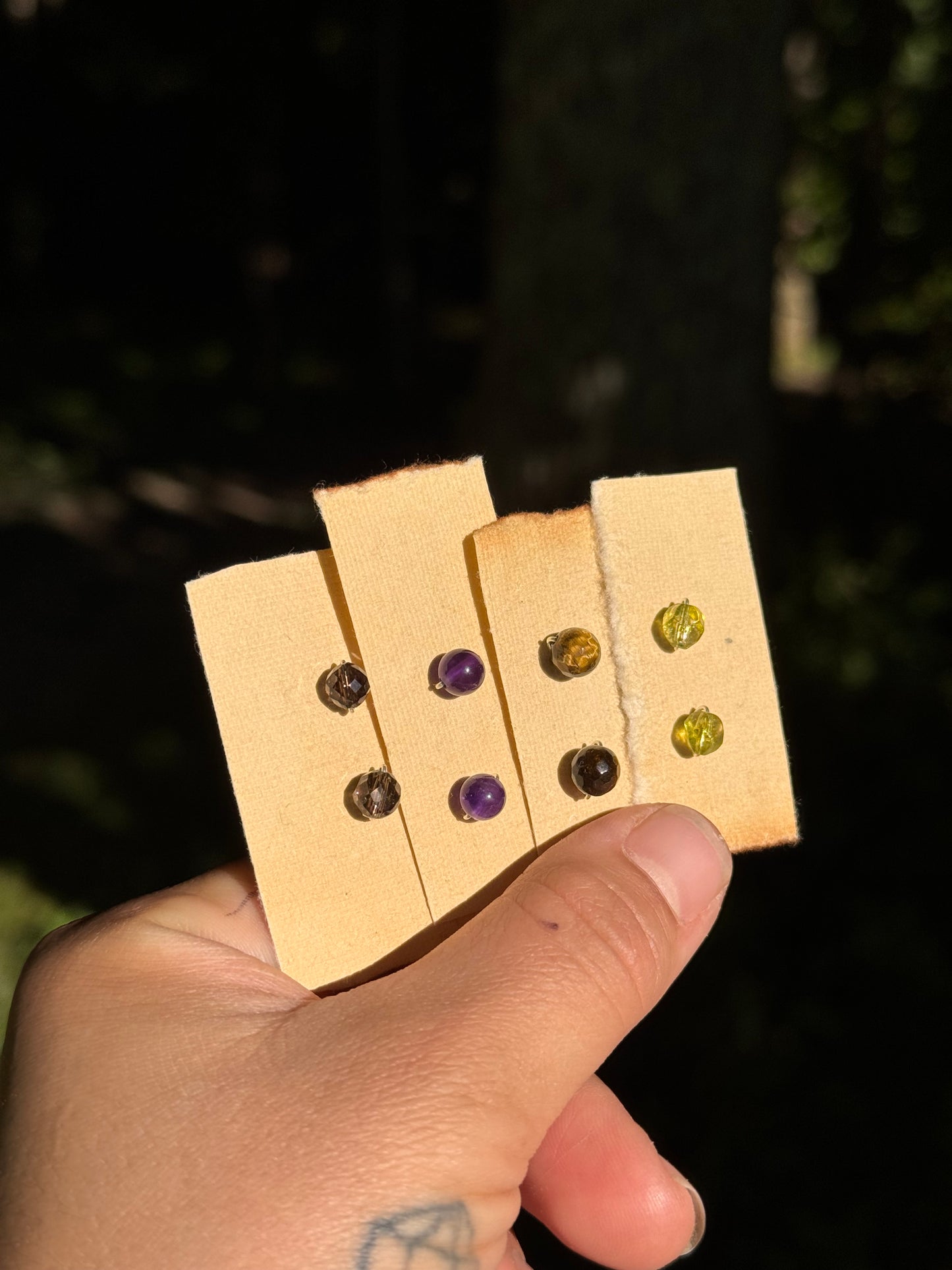 Stud earrings ~ Sterling multi gem options