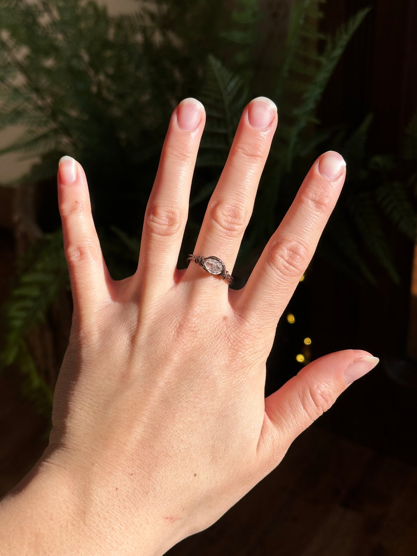 Herkimer Diamond Ring ~ Copper sizes 6-10