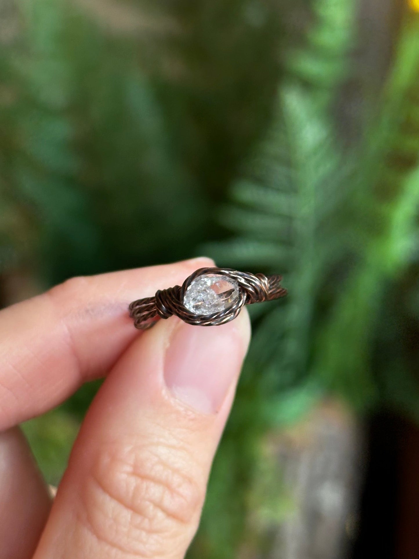 Herkimer Diamond Ring ~ Copper sizes 6-10