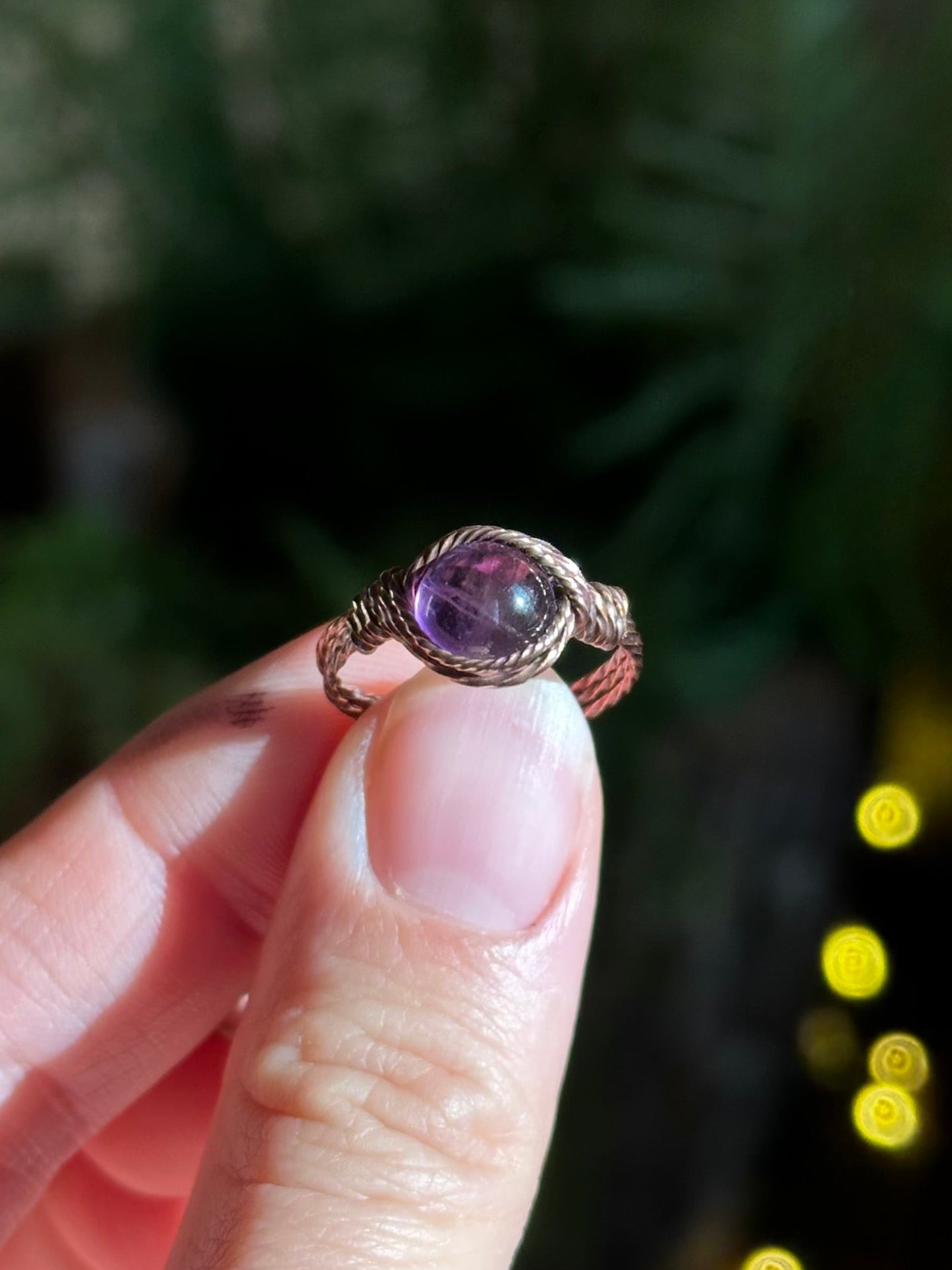 Amethyst Ring ~ Copper sizes 6-10