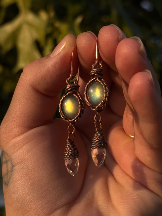 Labradorite earrings