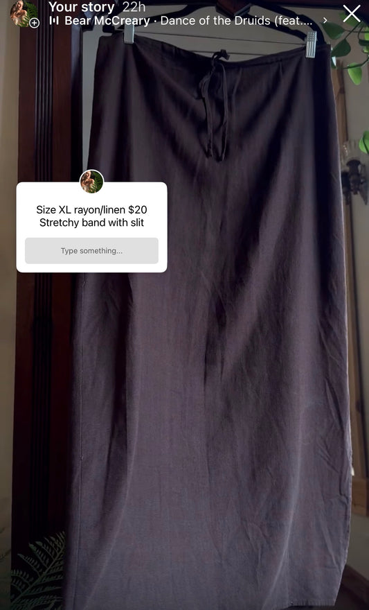 Chocolate brown skirt XL