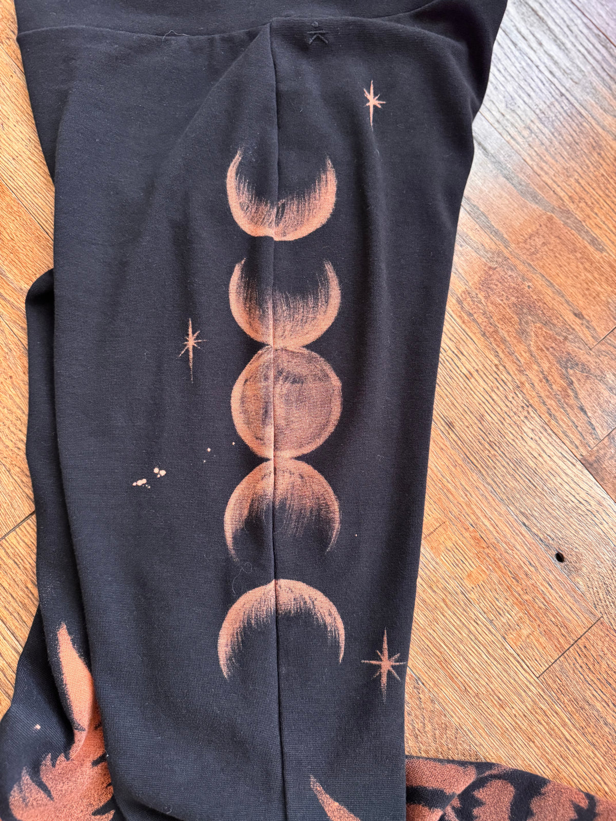 NEW Size Large Moon Phase Organic Cotton Bell Bottoms