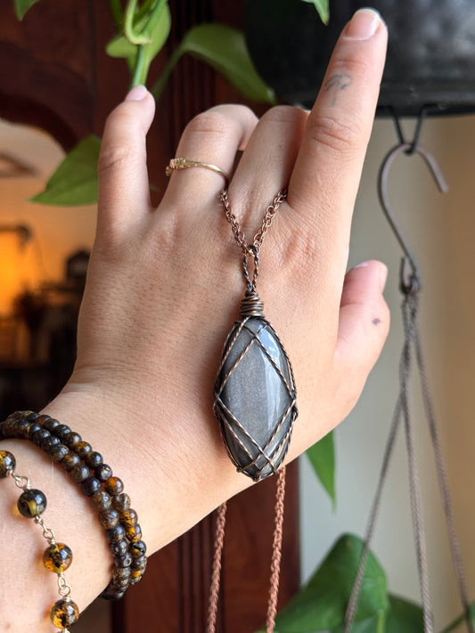 Large Silver Sheen Obsidian