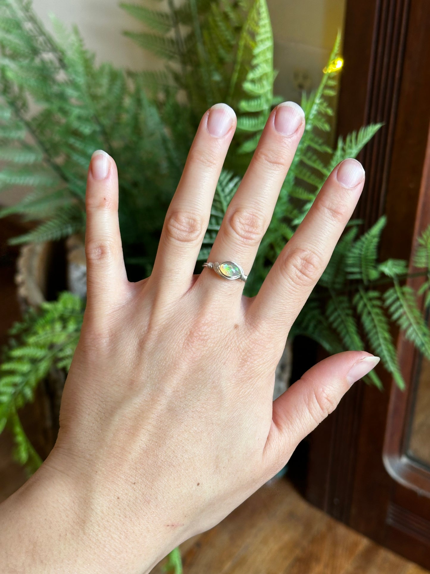 Opal Ring ~ Sterling size 7.5