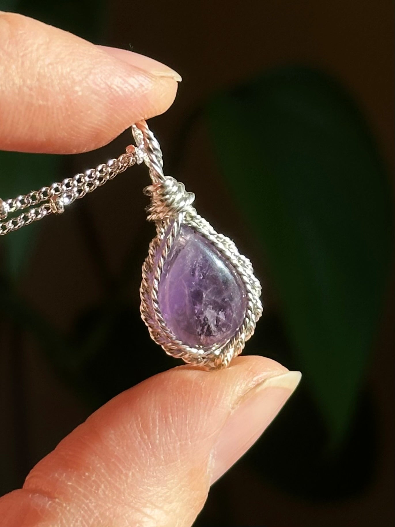 Amethyst Teardrop in Sterling