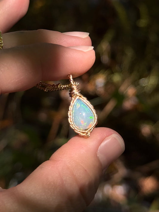 Middle Opal Sister~ in 14k gold