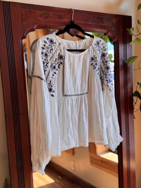 Floral Folk Top XL