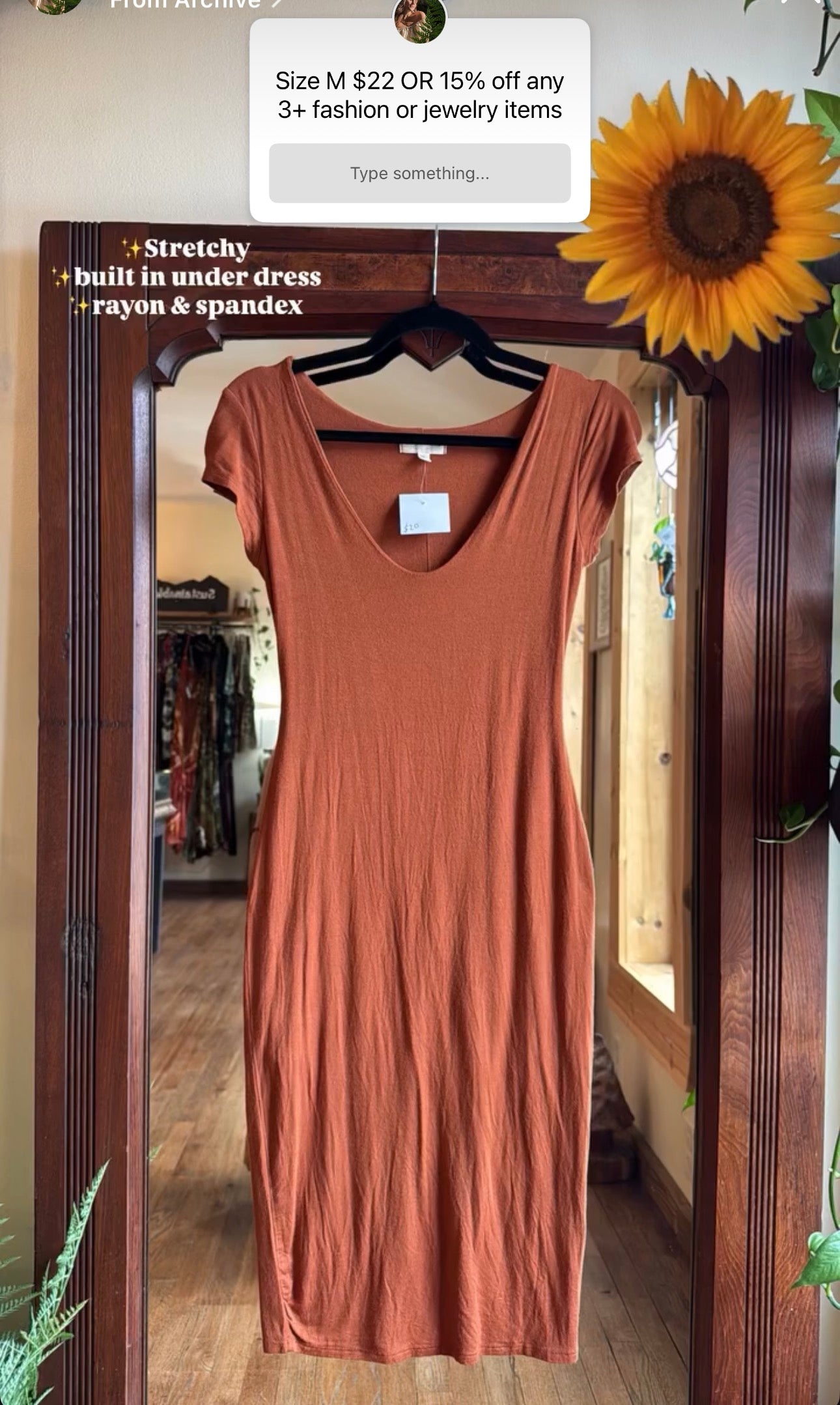 Terra cotta dress M
