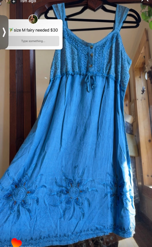 Sunny blue fairy dress M