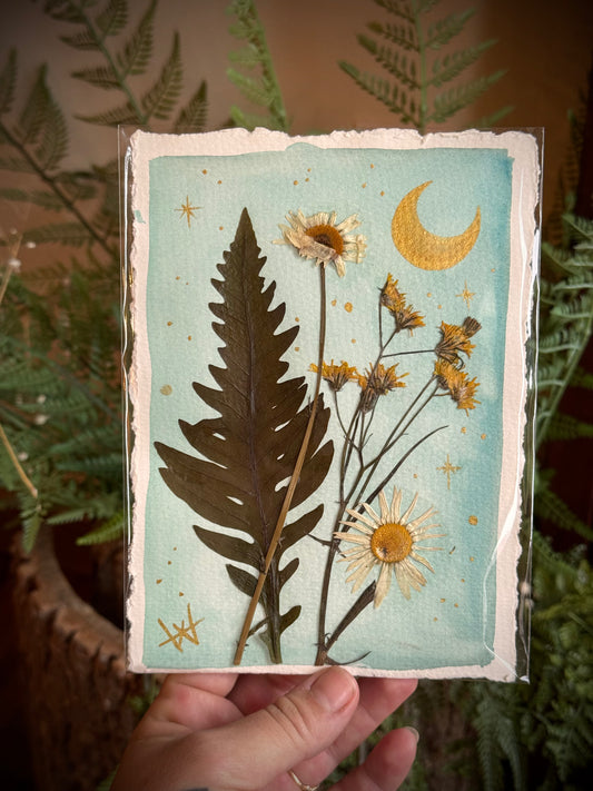 Watercolor and botanical painting 5x7