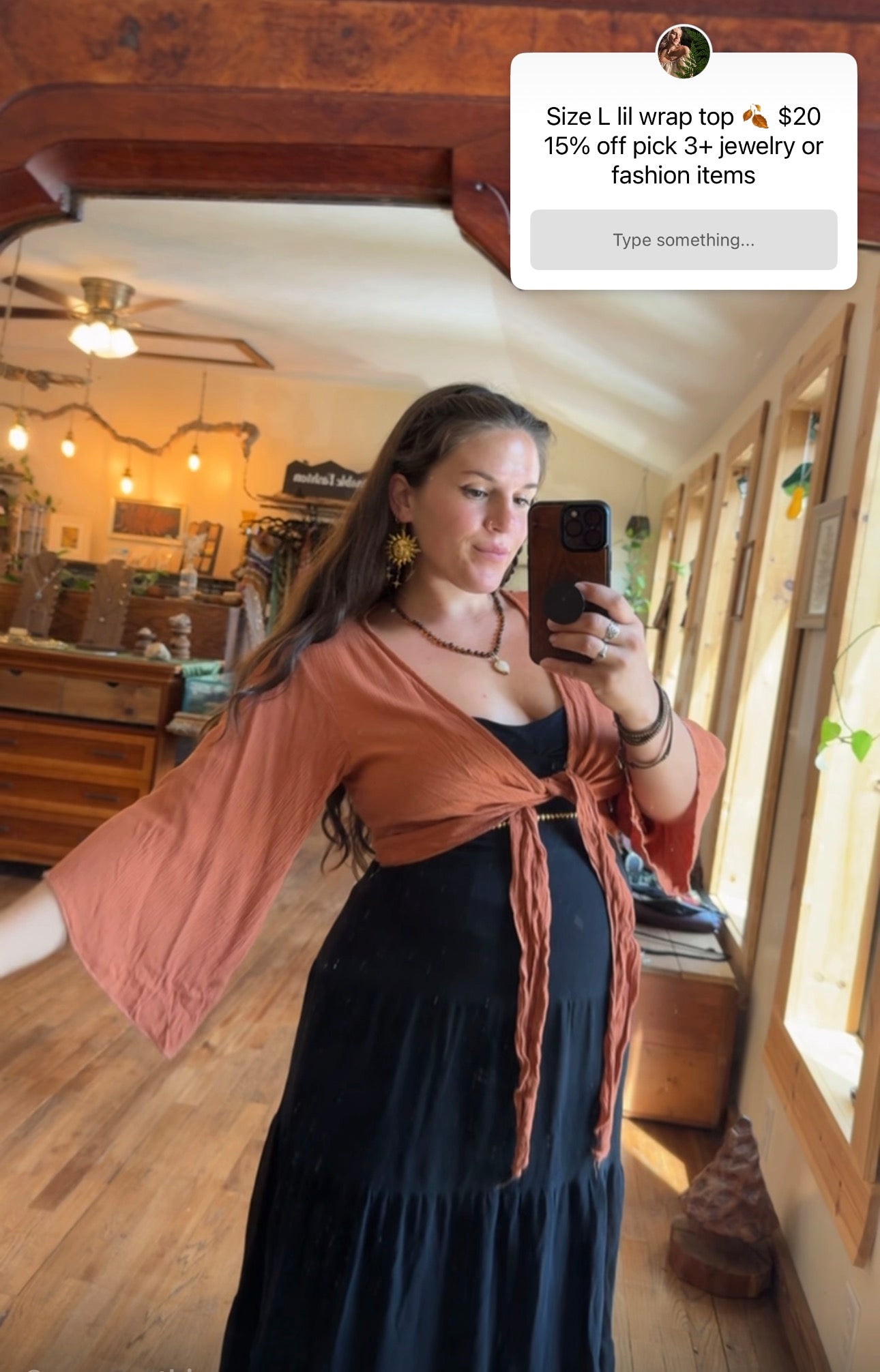 Terra cotta wrap top L