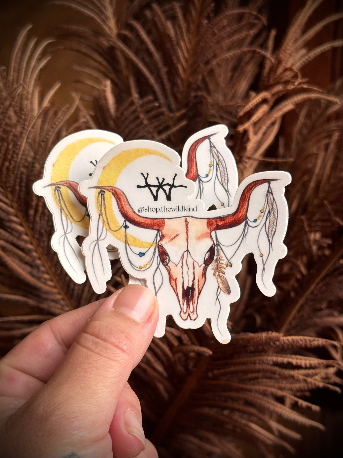 Watercolor Skull 3" Sticker