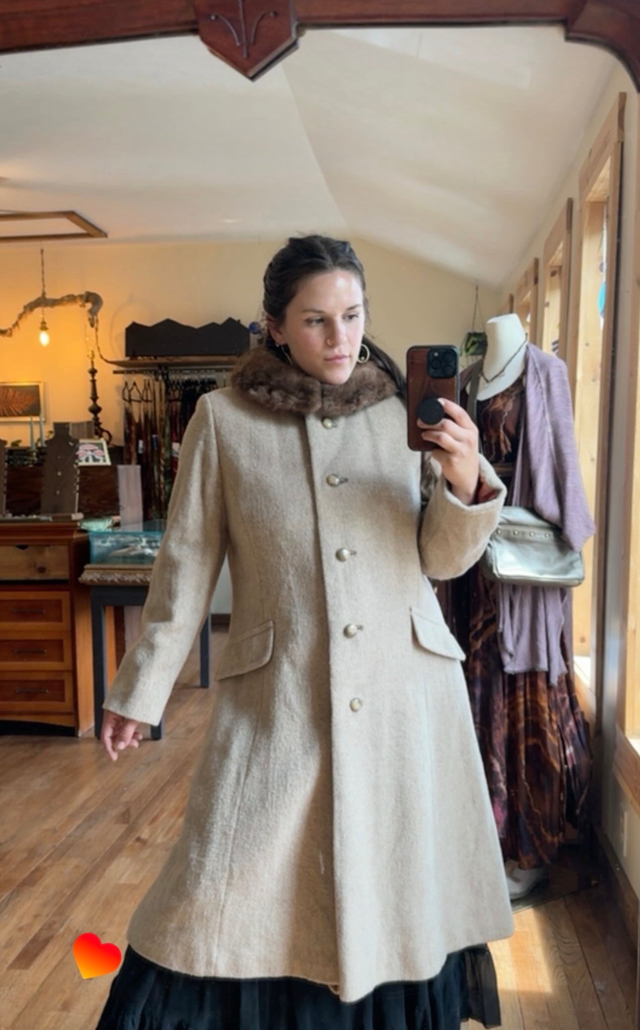 Wool and fur Vintage Coat