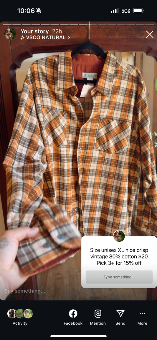 Flannel bundle with moth earrings