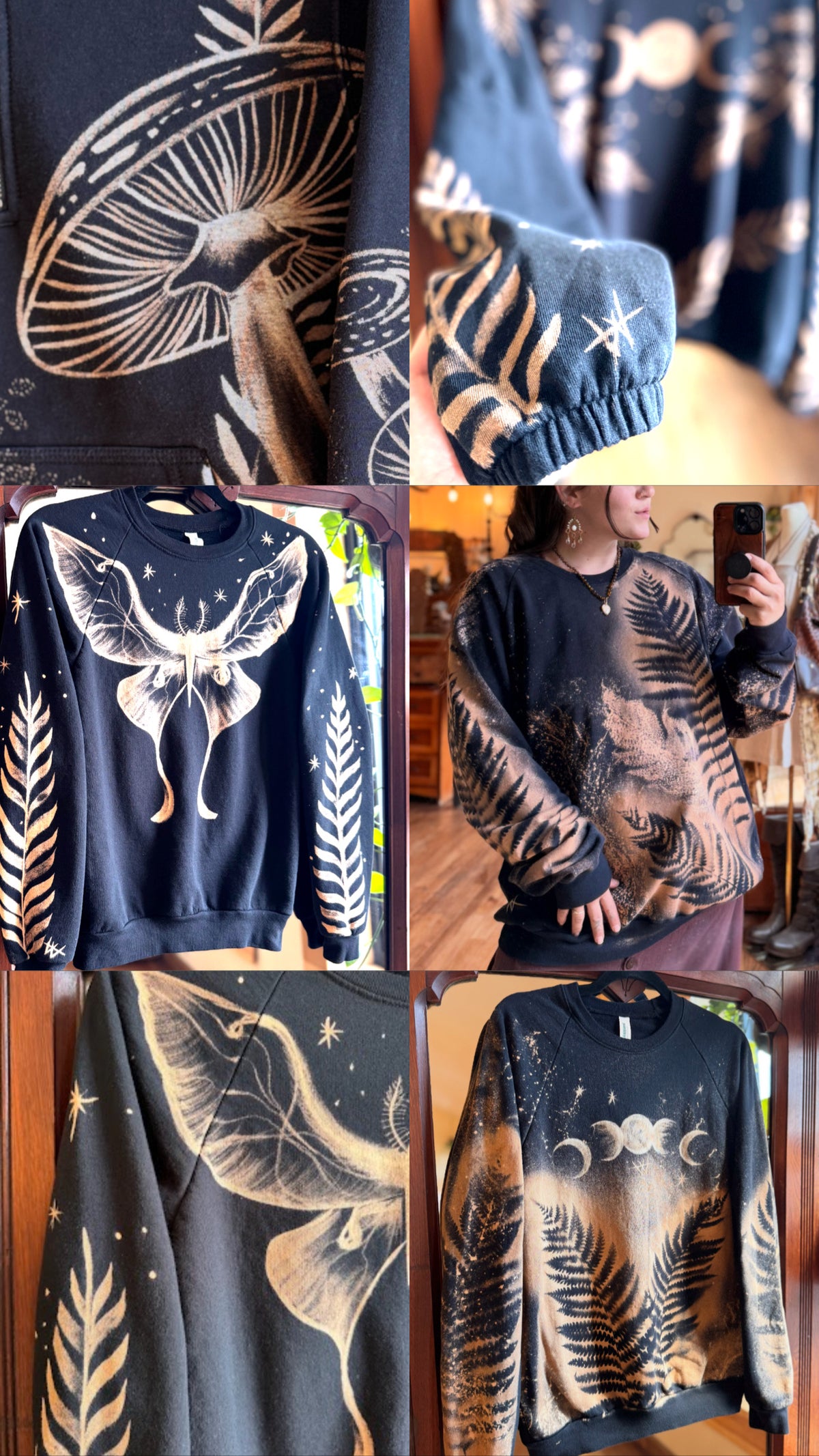 Custom Organic Cotton Painted Hoodie 2XL