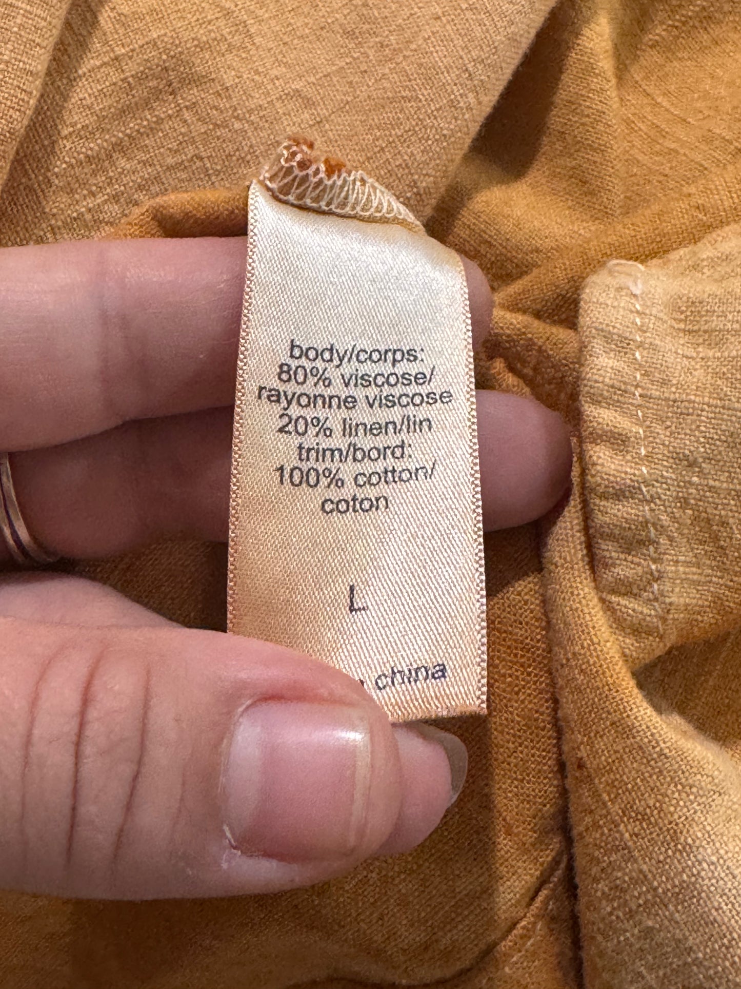 Eco Dye ~ knit linen blend vest size M-L