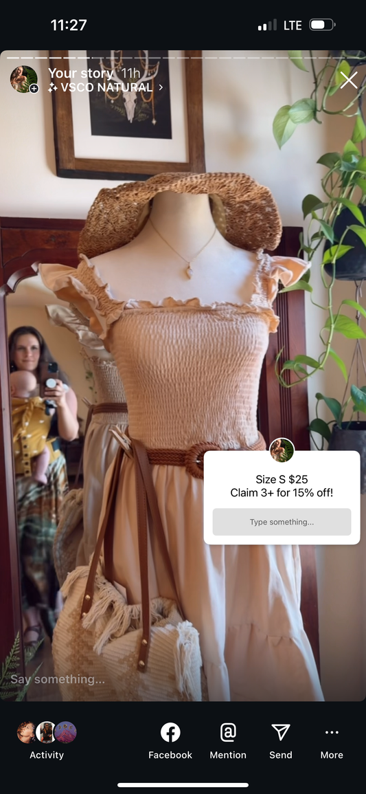 Size S cream dress