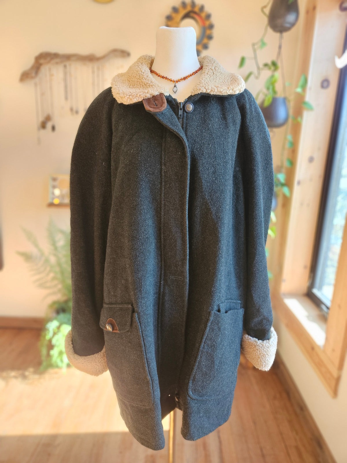 Size Large Green Wool Jacket