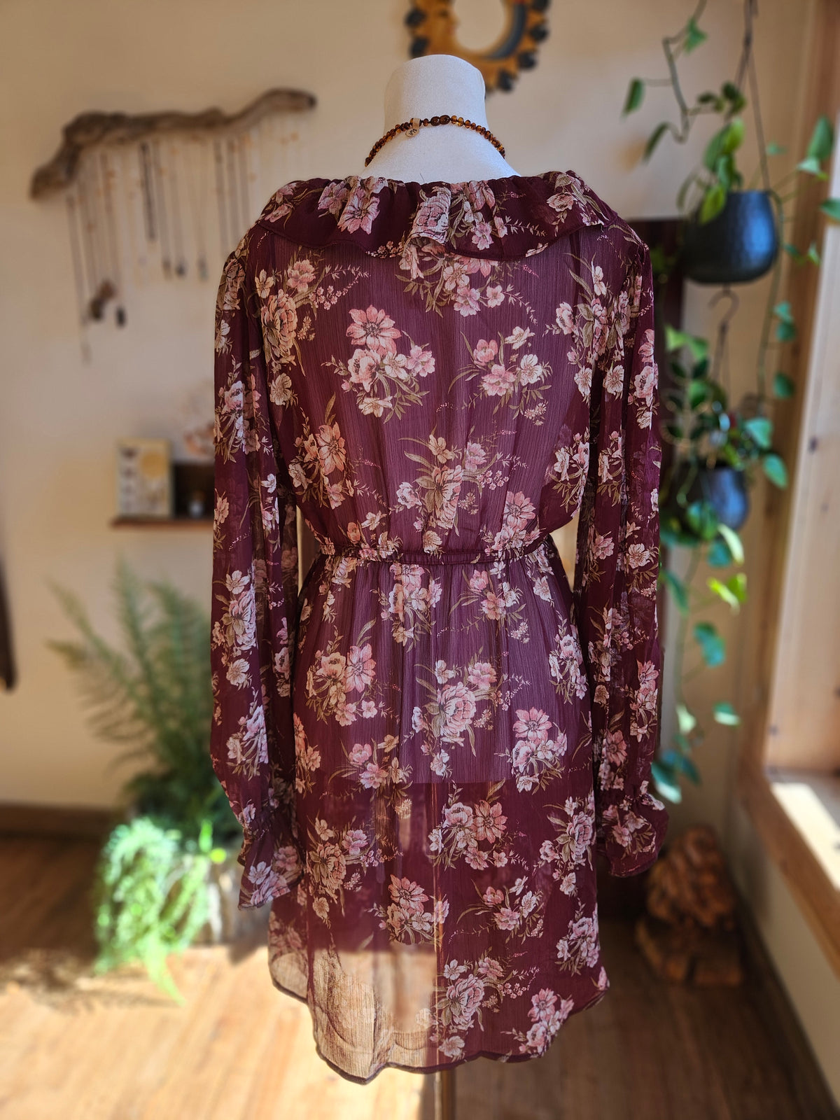 Size Large Sheer Floral Top