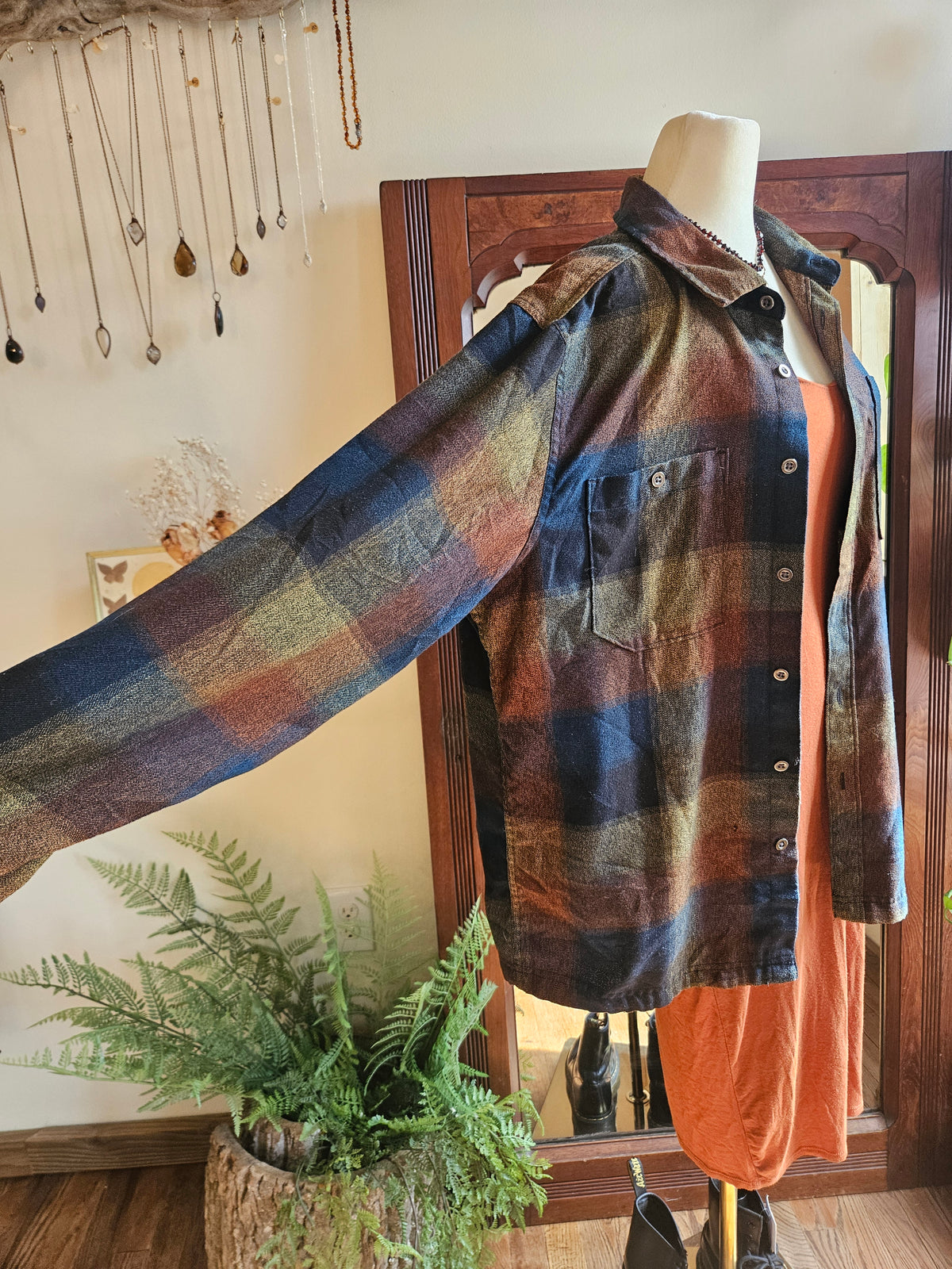 Unisex Large Autumn Flannel