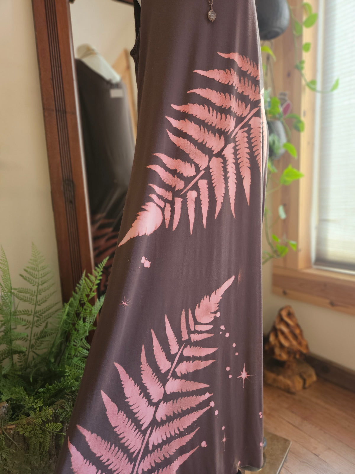 Size Large Upcycled Hand Painted Bleach Dress