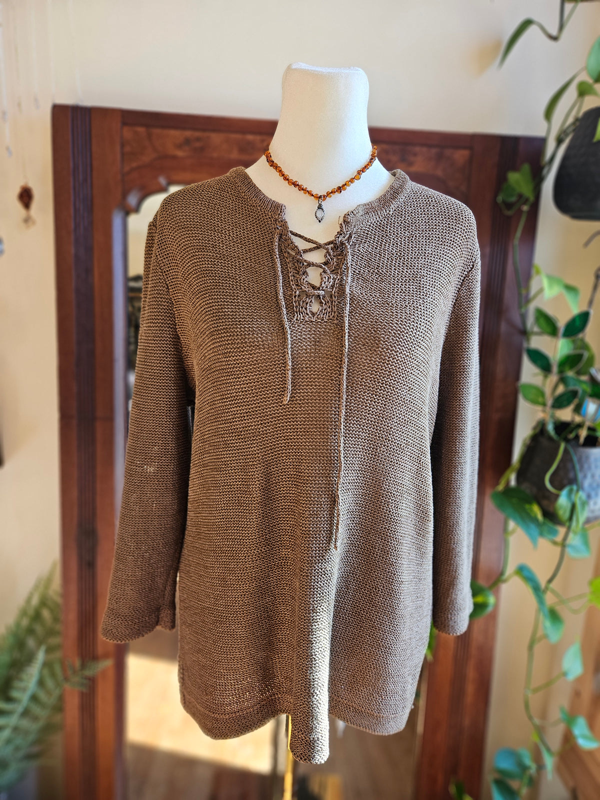 Size XL Brown Knitted Top